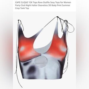 3D body print crop top